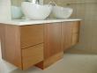 Double basin bathroom cabinet